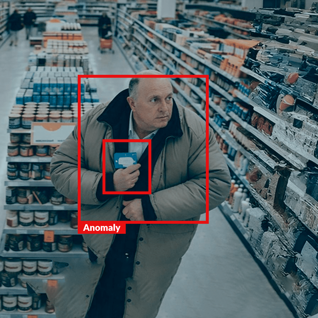 AI video analytics detecting suspicious activity in a retail store to enhance safety and security monitoring